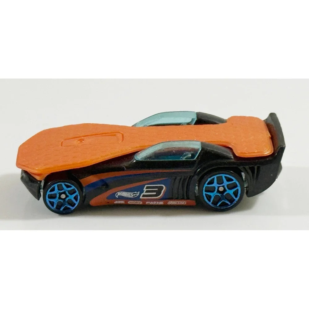 Hot Wheels Solar Reflex Toy Car Kids 1:64 Black Orange Blue Racing Number 3